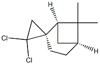 (1R,2S,5S)-2',2'-Dichloro-6,6-dimethylspiro[bicyclo[3.1.1]heptane-2,1'-cyclopropane] Struktur