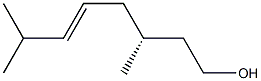 [R,E,(-)]-3,7-Dimethyl-5-octene-1-ol Struktur