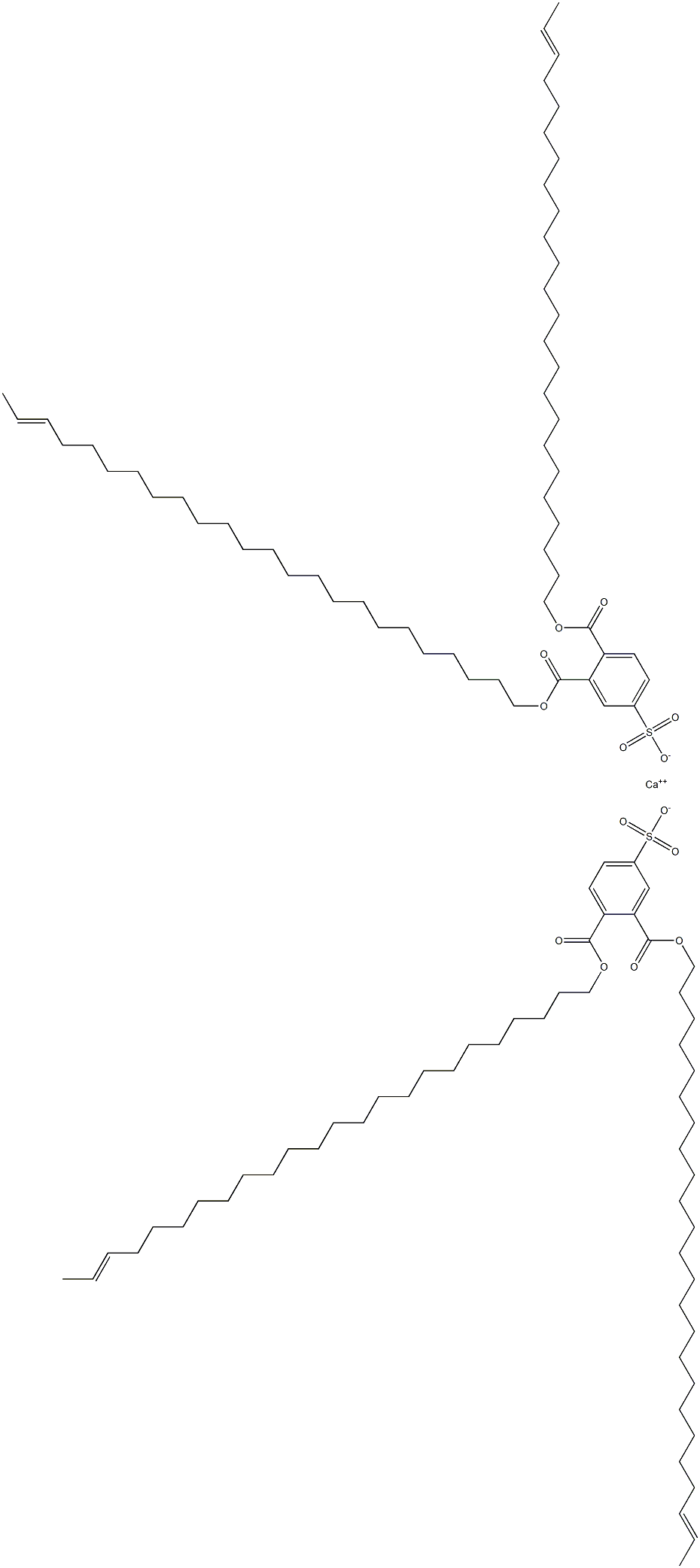 Bis[3,4-di(22-tetracosenyloxycarbonyl)benzenesulfonic acid]calcium salt Struktur