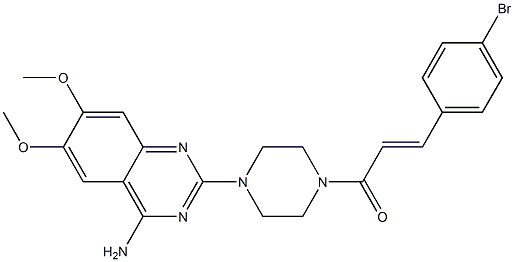 4-Amino-2-[4-[3-(4-bromophenyl)propenoyl]-1-piperazinyl]-6,7-dimethoxyquinazoline Struktur