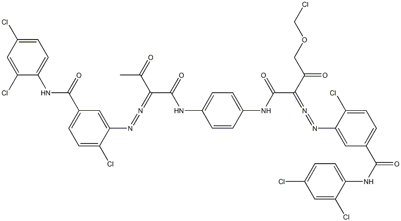 3,3'-[2-(Chloromethyloxy)-1,4-phenylenebis[iminocarbonyl(acetylmethylene)azo]]bis[N-(2,4-dichlorophenyl)-4-chlorobenzamide] Struktur