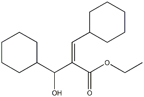 (Z)-2-(Hydroxy(cyclohexyl)methyl)-3-cyclohexylpropenoic acid ethyl ester Struktur