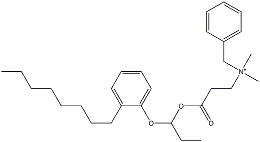 N,N-Dimethyl-N-benzyl-N-[2-[[1-(2-octylphenyloxy)propyl]oxycarbonyl]ethyl]aminium Struktur