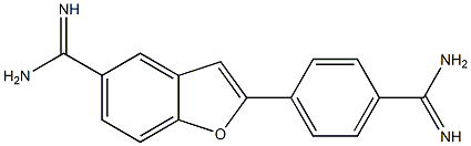 2-(4-Amidinophenyl)benzofuran-5-carboxamidine Struktur