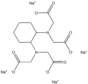 (1,2-Cyclohexylenedinitrilo)tetraacetic acid tetrasodium salt Struktur