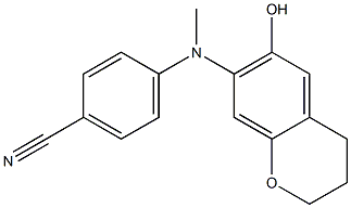 4-[[(3,4-Dihydro-6-hydroxy-2H-1-benzopyran)-7-yl]methylamino]benzonitrile Struktur