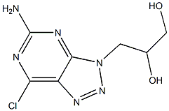 5-Amino-7-chloro-3-(2,3-dihydroxypropyl)-3H-1,2,3-triazolo[4,5-d]pyrimidine Struktur