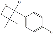 2-(4-Chlorophenyl)-2-methoxy-3,3-dimethyloxetane Struktur