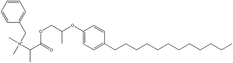 N,N-Dimethyl-N-benzyl-N-[1-[[2-(4-dodecylphenyloxy)propyl]oxycarbonyl]ethyl]aminium Struktur