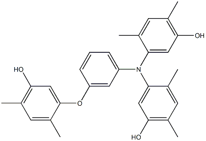 N,N-Bis(5-hydroxy-2,4-dimethylphenyl)-3-(5-hydroxy-2,4-dimethylphenoxy)benzenamine Struktur