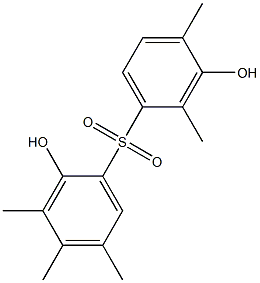 2,3'-Dihydroxy-2',3,4,4',5-pentamethyl[sulfonylbisbenzene] Struktur