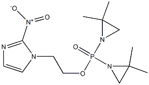 Bis(2,2-dimethyl-1-aziridinyl)phosphinic acid 2-(2-nitro-1H-imidazol-1-yl)ethyl ester Struktur