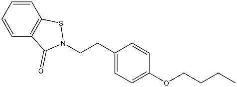 2-[2-(4-Butoxyphenyl)ethyl]-1,2-benzisothiazol-3(2H)-one Struktur