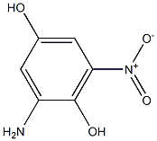 2-Amino-6-nitro-1,4-benzenediol Struktur