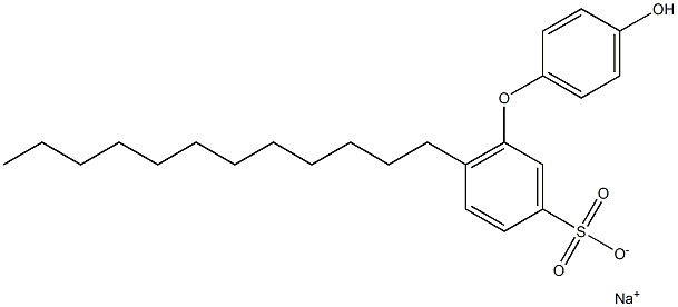 4'-Hydroxy-6-dodecyl[oxybisbenzene]-3-sulfonic acid sodium salt Struktur