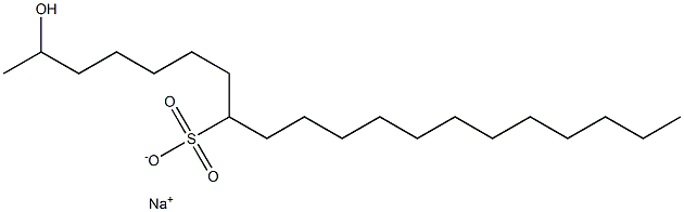 2-Hydroxyicosane-8-sulfonic acid sodium salt Struktur