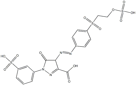 4,5-Dihydro-5-oxo-4-[[4-[[2-(sulfooxy)ethyl]sulfonyl]phenyl]azo]-1-(3-sulfophenyl)-1H-pyrazole-3-carboxylic acid Struktur