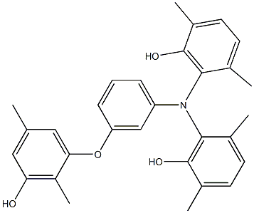 N,N-Bis(6-hydroxy-2,5-dimethylphenyl)-3-(3-hydroxy-2,5-dimethylphenoxy)benzenamine Struktur