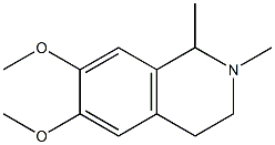 1,2,3,4-Tetrahydro-6,7-dimethoxy-1,2-dimethylisoquinoline Struktur