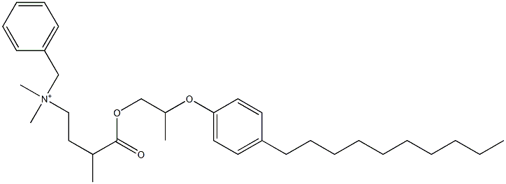 N,N-Dimethyl-N-benzyl-N-[3-[[2-(4-decylphenyloxy)propyl]oxycarbonyl]butyl]aminium Struktur