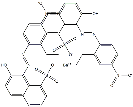 Bis[1-[(2-ethyl-4-nitrophenyl)azo]-2-hydroxy-8-naphthalenesulfonic acid]barium salt Struktur