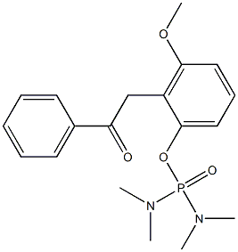 Bis(dimethylamino)[2-(phenylcarbonylmethyl)-3-methoxyphenoxy]phosphine oxide Struktur