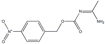 (1-Aminoethylidene)aminoformic acid 4-nitrobenzyl ester Struktur