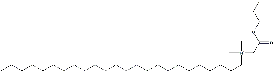 N,N-Dimethyl-N-(propoxycarbonylmethyl)-1-tetracosanaminium Struktur