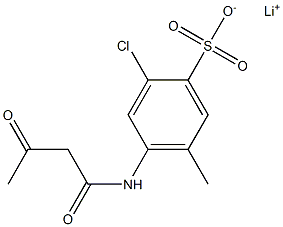 4-(Acetoacetylamino)-2-chloro-5-methylbenzenesulfonic acid lithium salt Struktur