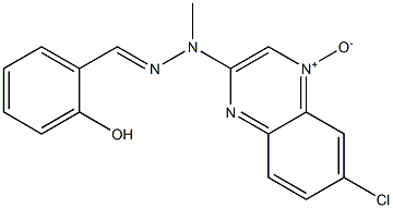 6-Chloro-2-[2-(2-hydroxybenzylidene)-1-methylhydrazino]quinoxaline 4-oxide Struktur