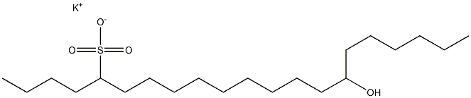 15-Hydroxyhenicosane-5-sulfonic acid potassium salt Struktur