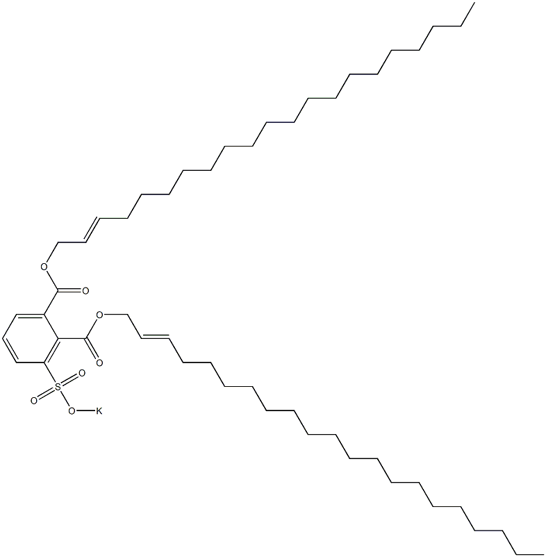 3-(Potassiosulfo)phthalic acid di(2-henicosenyl) ester Struktur