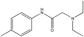 N-[4-Methylphenyl]-2-(diethylamino)acetamide Struktur