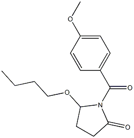 5-Butoxy-1-[4-methoxybenzoyl]pyrrolidin-2-one Struktur