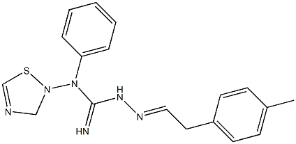 Dihydro-N-[(imino)[2-[2-(4-methylphenyl)ethylidene]hydrazino]methyl]-N-phenyl-1,2,4-thiadiazol-2(3H)-amine Struktur