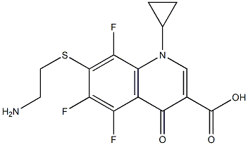 7-(2-Aminoethyl)thio-1-cyclopropyl-5,6,8-trifluoro-1,4-dihydro-4-oxoquinoline-3-carboxylic acid Struktur