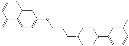 7-[3-[4-(3-Methylphenyl)-1-piperazinyl]propyloxy]-4H-1-benzopyran-4-one Struktur