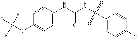 1-[4-Trifluoromethoxyphenyl]-3-(4-methylphenylsulfonyl)urea Struktur