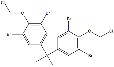 2,2-Bis[3,5-dibromo-4-(chloromethoxy)phenyl]propane Struktur