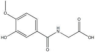 N-(3-Hydroxy-4-methoxybenzoyl)glycine Struktur