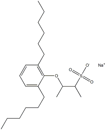 3-(2,6-Dihexylphenoxy)butane-2-sulfonic acid sodium salt Struktur