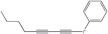 Phenyl(1,3-octadiynyl)iodonium Struktur