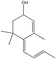 4-[(1Z,2E)-2-Buten-1-ylidene]-3,5,5-trimethyl-2-cyclohexen-1-ol Struktur