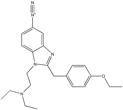 1-(2-Diethylaminoethyl)-2-(4-ethoxybenzyl)-1H-benzimidazole-5-diazonium Struktur