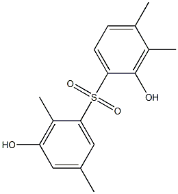 2,3'-Dihydroxy-2',3,4,5'-tetramethyl[sulfonylbisbenzene] Struktur