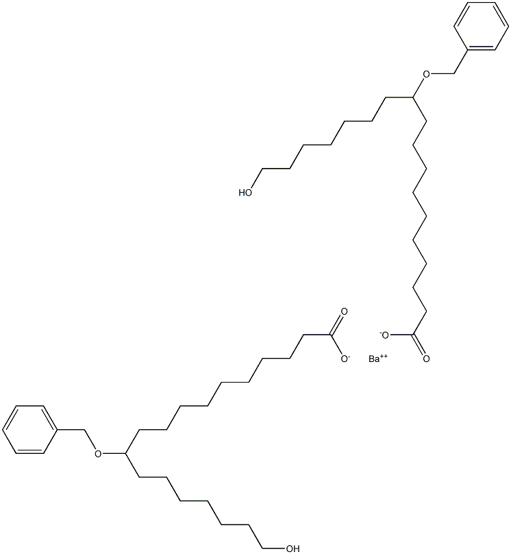 Bis(11-benzyloxy-18-hydroxystearic acid)barium salt Struktur