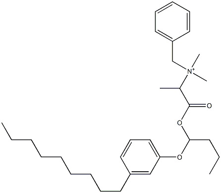 N,N-Dimethyl-N-benzyl-N-[1-[[1-(3-nonylphenyloxy)butyl]oxycarbonyl]ethyl]aminium Struktur