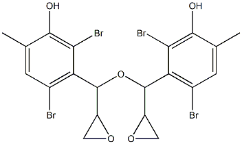 2,6-Dibromo-4-methyl-3-hydroxyphenylglycidyl ether Struktur