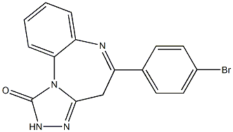 2,4-Dihydro-5-(4-bromophenyl)-1H-[1,2,4]triazolo[4,3-a][1,5]benzodiazepin-1-one Struktur