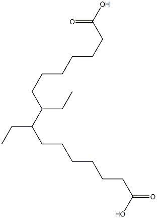 8,9-Diethylhexadecanedioic acid Struktur